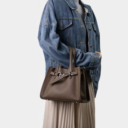 2026 Top grade Women's Genuine Leather Bag High Quality Casual Versatile Handbags Female Shoulder Bags Commute Totes Coffee
