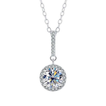 TY D VVS1 Moissanite Pandent Necklace GRA Certified 0.5-2ct Lab Diamond s925 Sterling Silver Dainty Necklaces for Women
