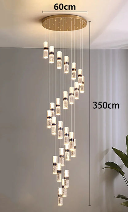 Modern home decoration crystal chandelier, stair Pendant lamp, living room Pendant lights, interior lighting