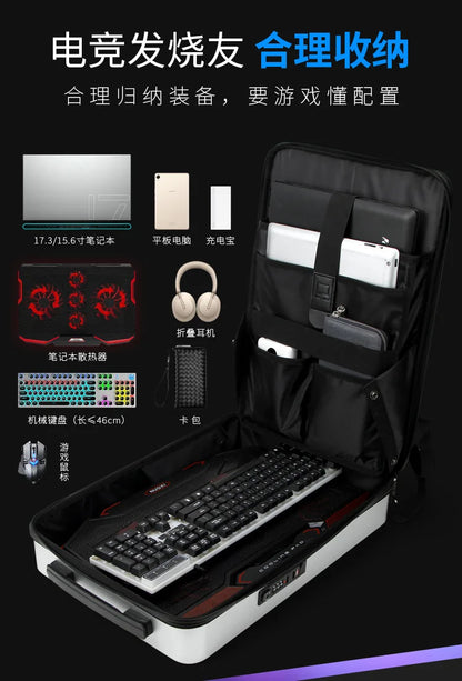 Gaming Laptop Backpack Anti-theft Waterproof Backpack USB Men's PC Hard Shell Business Travel Backpack Stereotype Game Bag 17.3