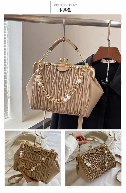 New Summer Women's Shoulder Bag Thick chain Handbag Sense of luxury Ladies Clouds Crossbody Messenger Bags Designer PU Women Bag