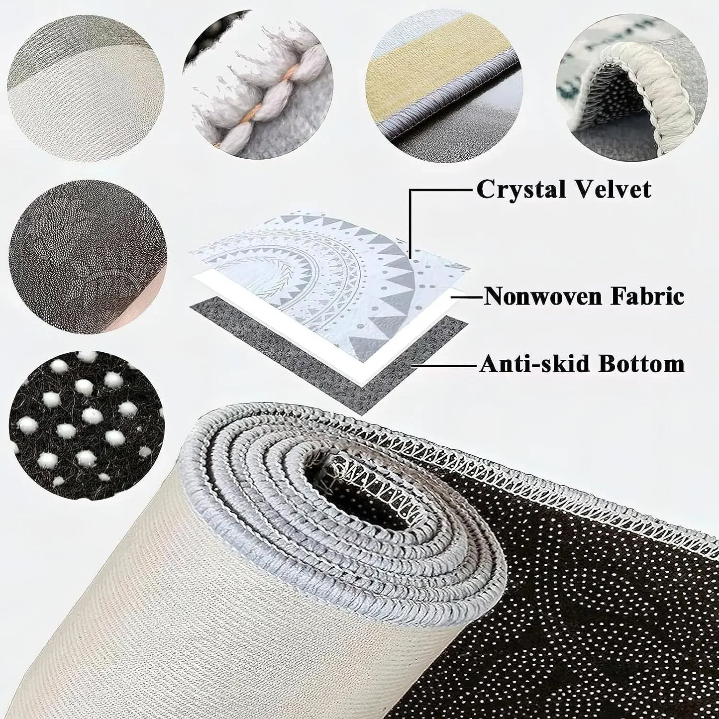 VIKAMA Stylish Motorcycle Display Rug: Non-Slip, Durable Motorcycle Parking Mat for Hallways and Corridors—Home Decor