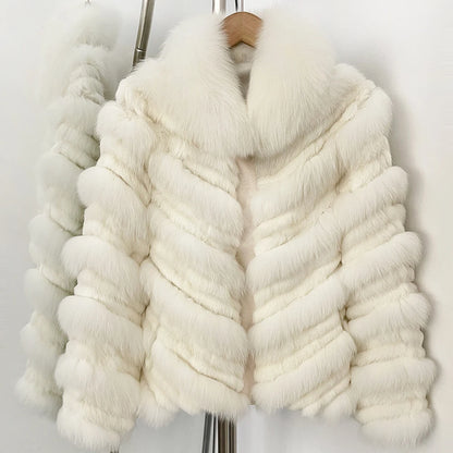 OFTBUY Custom Luxury Long Full Real Fur Coat for Women Streetwear Thick Warm Winter Real Fur Overcoat High-End Custom Outerwear
