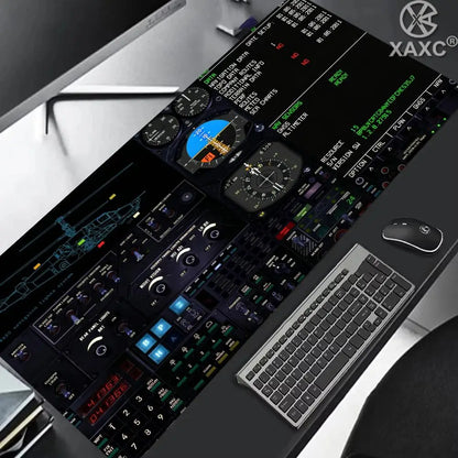 Rolling in the Sky: Professional Helicopter Cockpit Mouse Pad - XXL Gaming Desk Mat for Flight Simulator & Office XAXC
