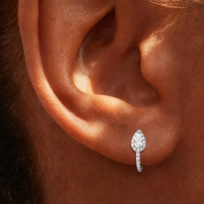 Aide 1PC 925 Sterling Silver INS Zircon Diamond Stud Earring Stud, Suitable For Women Daily Wear, Wedding Party, Valentine's Day