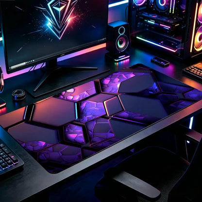 Cool Geometric Pattern 3D Mouse Pad XXL Computer Laptop Mousepads Office Large Gaming Mousepad Rubber Bottom Non-Slip Desk Mat