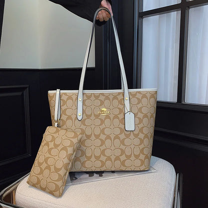 European and American Fashion Printed Large Capacity Women's Bag 2026 New Trendy Retro Luxury Single Shoulder Tote Bag