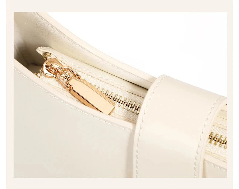 Elegant PU Crescent Shoulder Bags for Women 2025 Luxury Designer Crossbody Purse Underarm Ladies Handbags