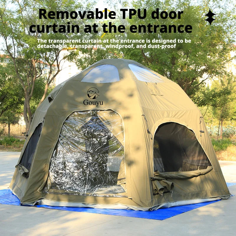 Outdoor Tent Inflatable Glamping Air Waterproof Geodesic Dome Camping Tent Tente Gonflable Pop up Marquee Luxury Hot Tent