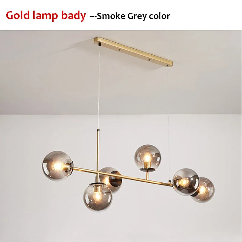 Northern Europe Dining Room Chandeliers Designer One Character Long Strip Pendant Lamp Decoration Maison LED Lights