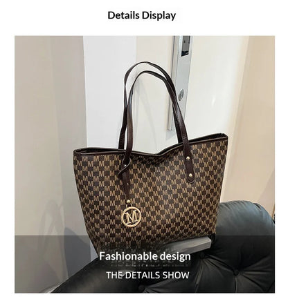 Large Capacity Commuting Tote Bags Fashionable Printed Pu Leather Handbag for Women College Students Class Handbags Shoulder Bag