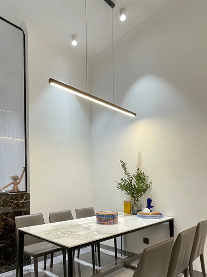 Dining Room Chandelier Dining Table Lighting Kitchen Bar Light LED Linear Lamp Restaurant Pendant Lights Modern Brief Droplight