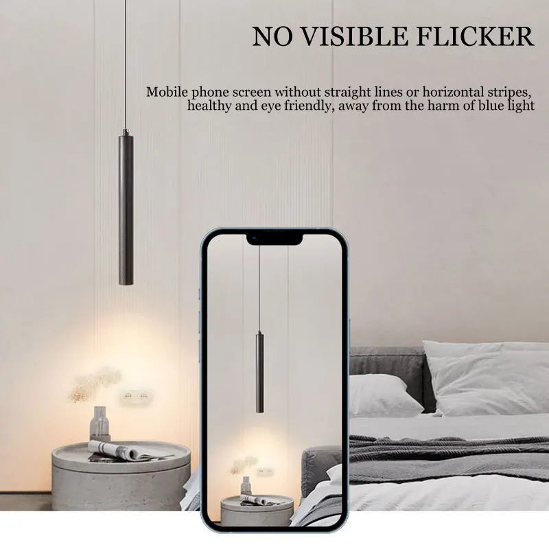 Nordic LED Cord Pendant Lighting for Kitchen Bedside Adjustable Line Suspended Hanging Lamps Chandelier Lights for Restaurant
