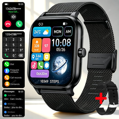 New Men woman Smart Watch 1.83" HD Screen Health Monitor wireless Call Sports Fitness tracking SmartWatches IP68 Waterproof