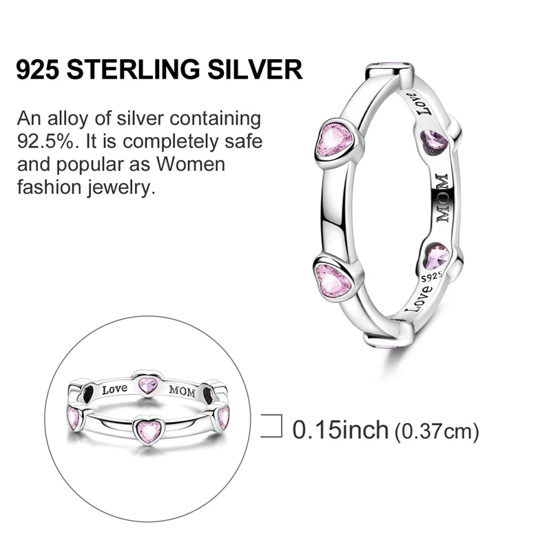 LAZA 925 Sterling Silver Colorful Rings Sparking Zirconium Bowknot Moon Sun Original Ring For Women Anniversary Wedding Gifts