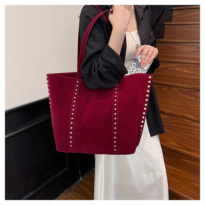 Fashion Microfiber Solid Sewing Shoulder Bags 2025 High Quality Retro Sweet Handbags Brand Sequined Large Capacity Bag for Women