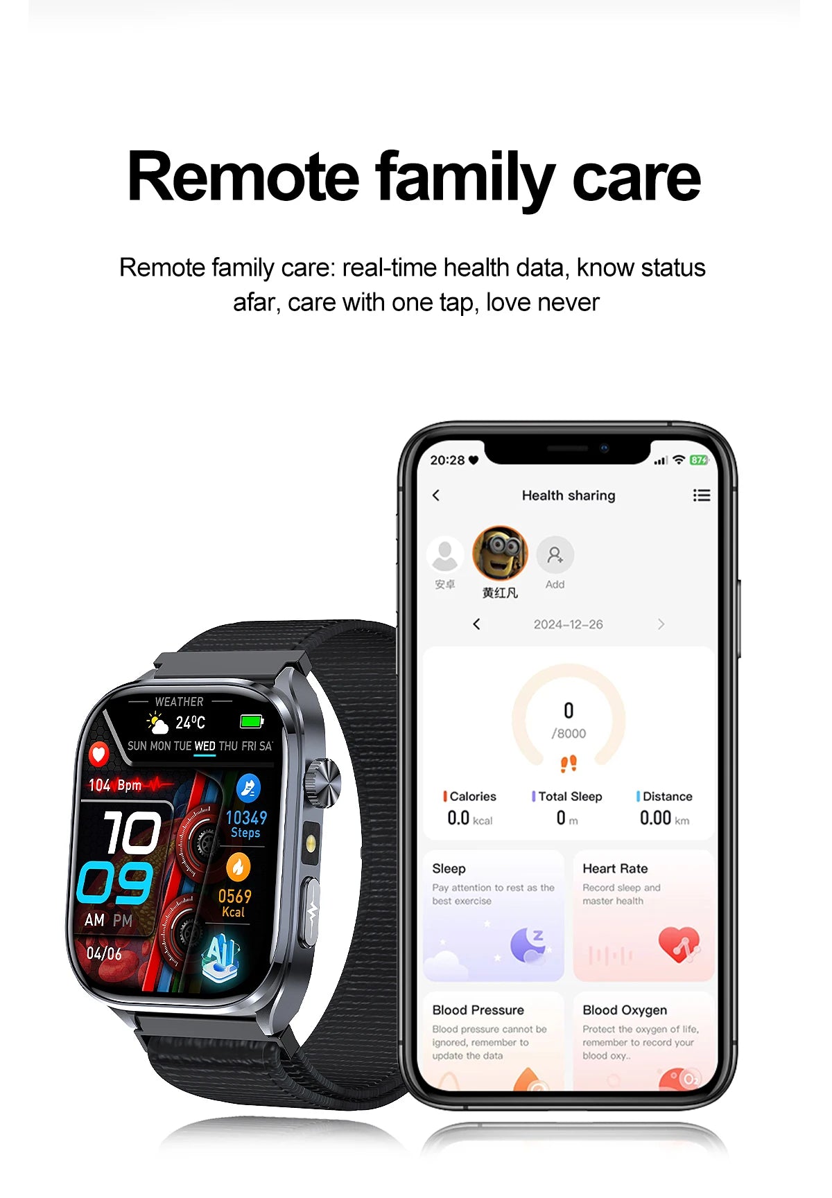2026 New Non-Invasive Laser Treatment Three High Smart Watch Man ECG Heart Test Blood Fat Uric Acid Smart Watch For Android IOS