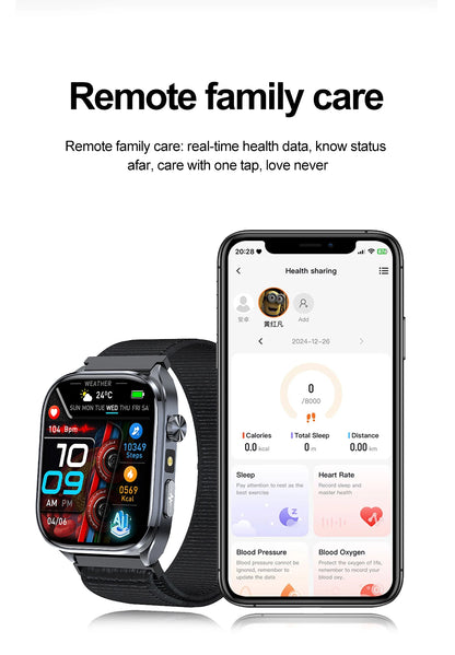 2026 New Non-Invasive Laser Treatment Three High Smart Watch Man ECG Heart Test Blood Fat Uric Acid Smart Watch For Android IOS