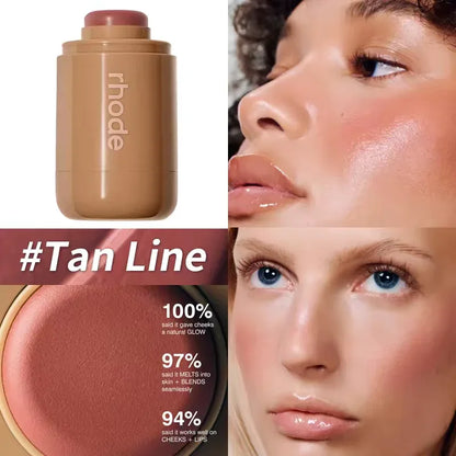 Rhode Skin Balm Data Cake Lip Gloss Sleepy Girl Freckle Pocket Blush Stick Non-fading Waterproof Blusher Moisturizing Lipstick