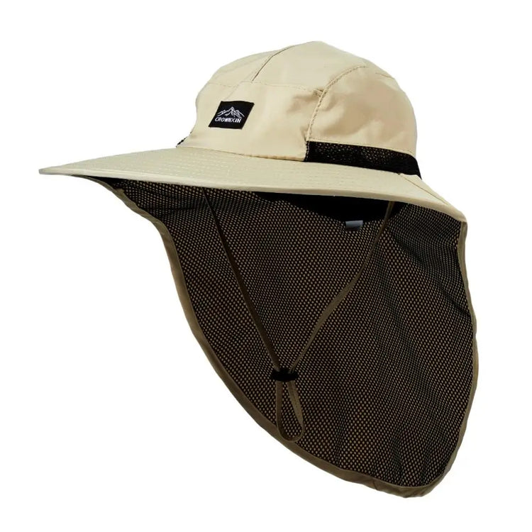 Summer UV Protection Sun Hats Outdoor Hunting Fishing Cap For Men Women Hiking Camping Visor Bucket Hat Neck Flap Fisherman Hat