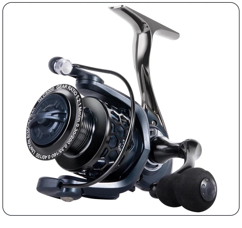 BILLINGS Spinning Reel Metal Spinning Fishing Reel 12KG Max Drag for Freshwater Saltwater 5.2:1 Gear Ratio Fishing Reels