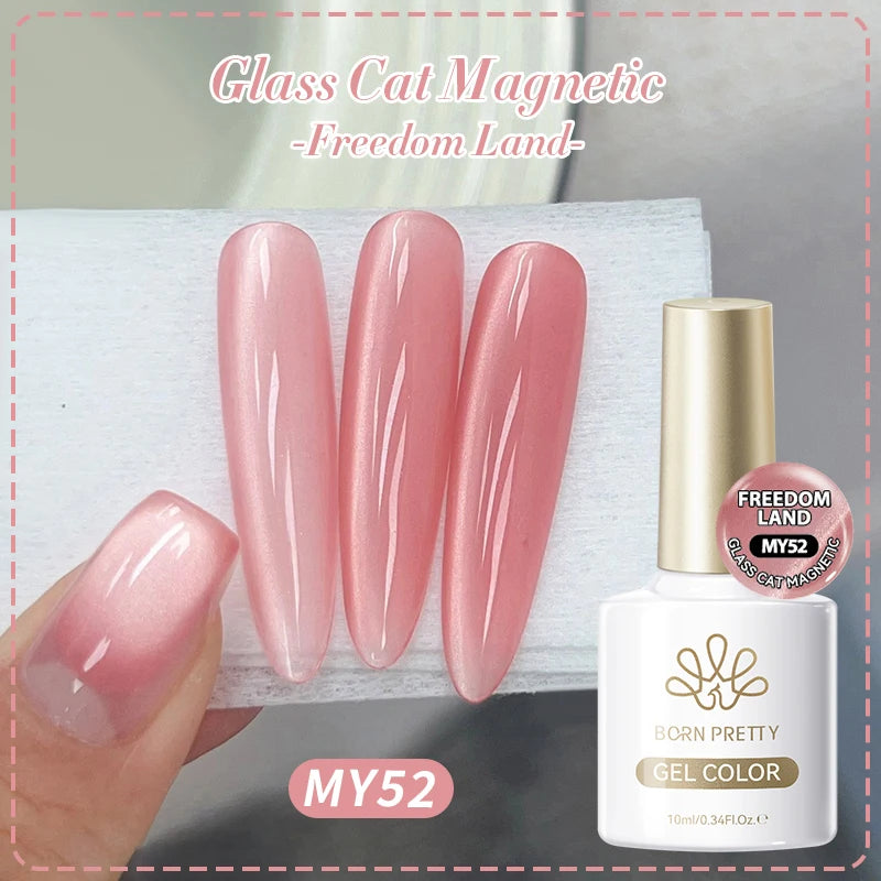 BORN PRETTY 10ml Cat Magnetic Gel Nail Polish Moonlight Glass Bead Water Light Crystal Soak Off UV Varnish For DIY Nail Art