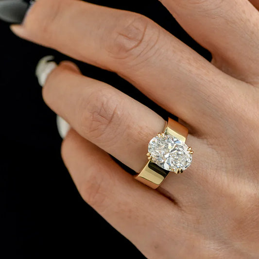 GXTRS Real Moissanite S925 Silver Rings For Women Men Oval/Round Cut Lab Diamond Wedding Engagement Band Fine Jewelry Certified