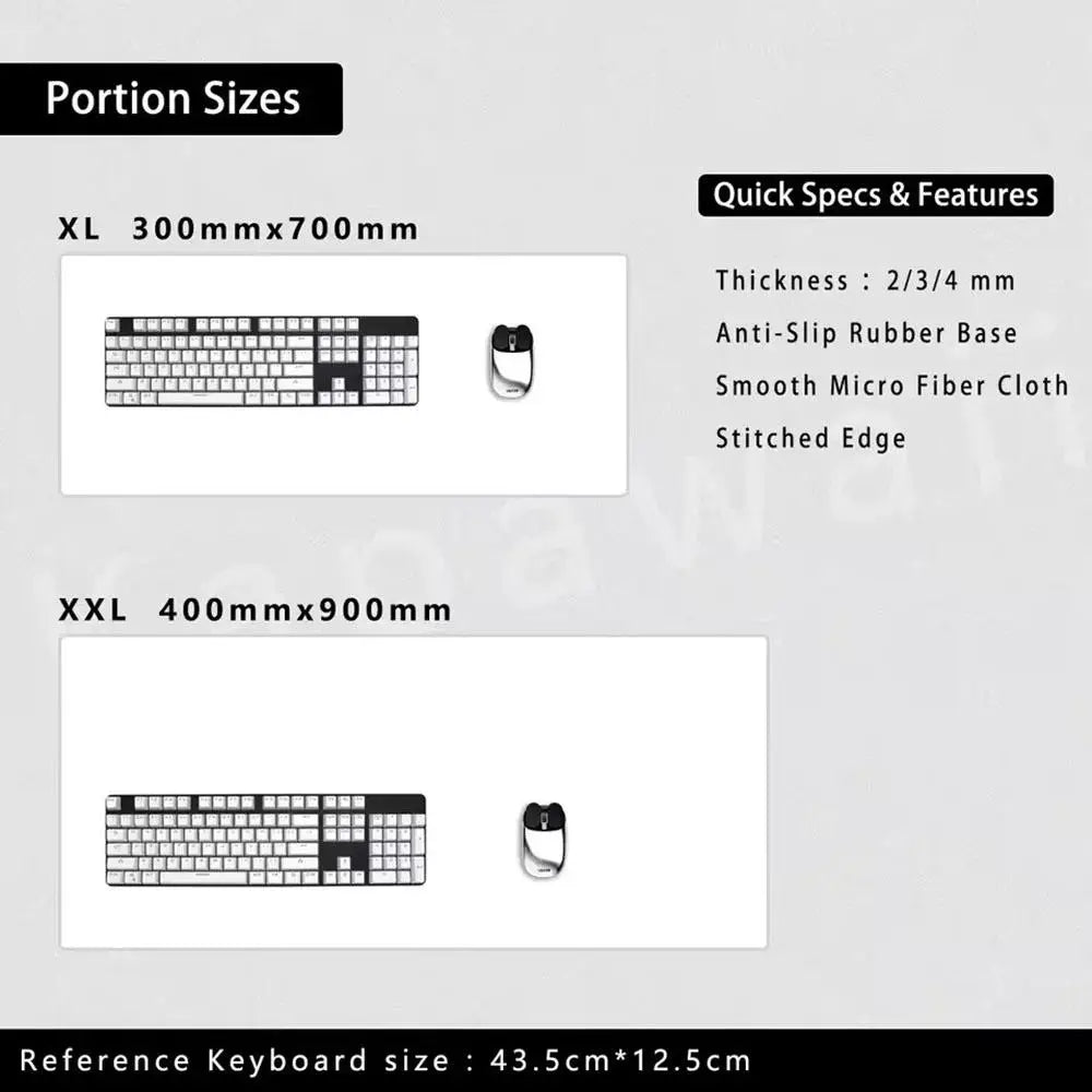 XXL Car Dashboard Mouse Pad Large Computer Office Game Table Mats  Rubber Anti-slip Gaming Keyboard Mousepads Long Desk Pads