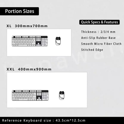 XXL Car Dashboard Mouse Pad Large Computer Office Game Table Mats  Rubber Anti-slip Gaming Keyboard Mousepads Long Desk Pads
