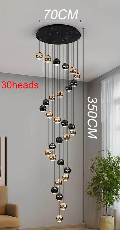 Modern Crystal stair chandelier lights indoor lighting Ceiling lamp hanging light led Chandeliers for living room indoor lightin