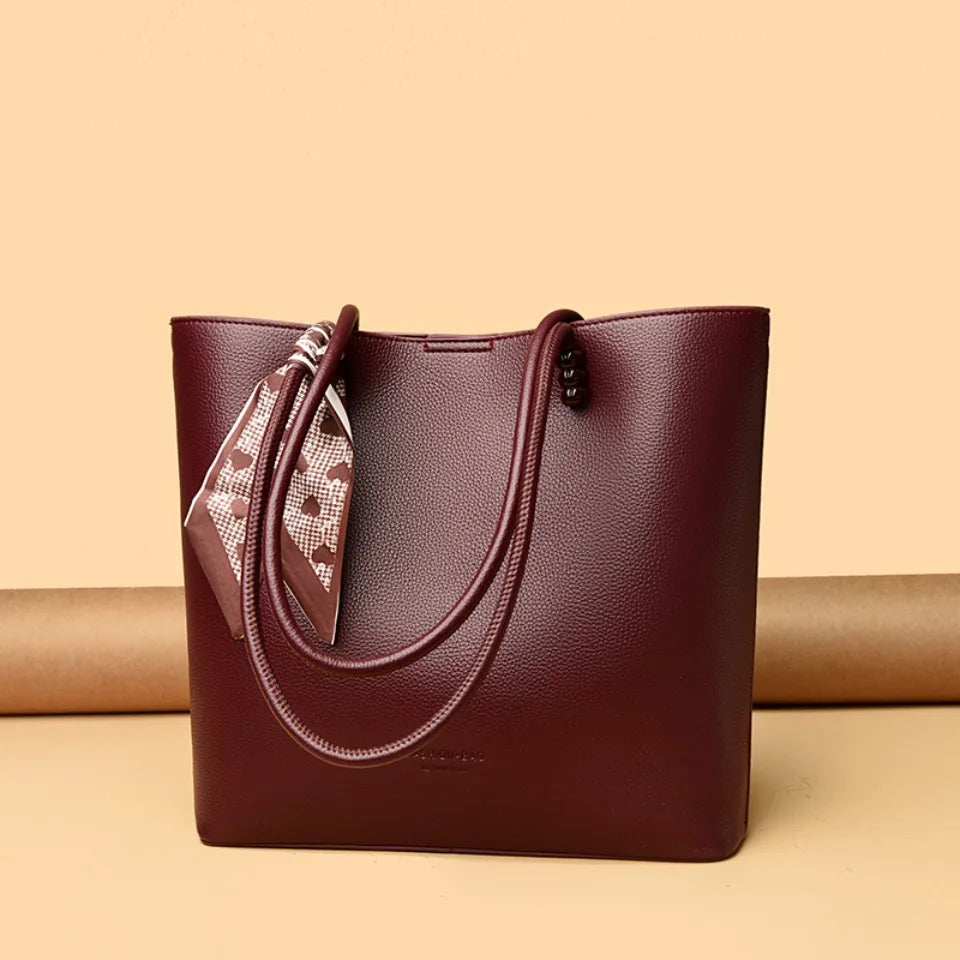 Genuine Brand Luxury Purses and Handbags Women Bags Designer Soft Leather Shoulder Top-handle Commute Bag Female Sac A Main Tote