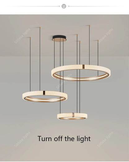 Modern design creative round simple chandelier ring Lights suitable for living room bedroom restaurant home round Pendant Lights