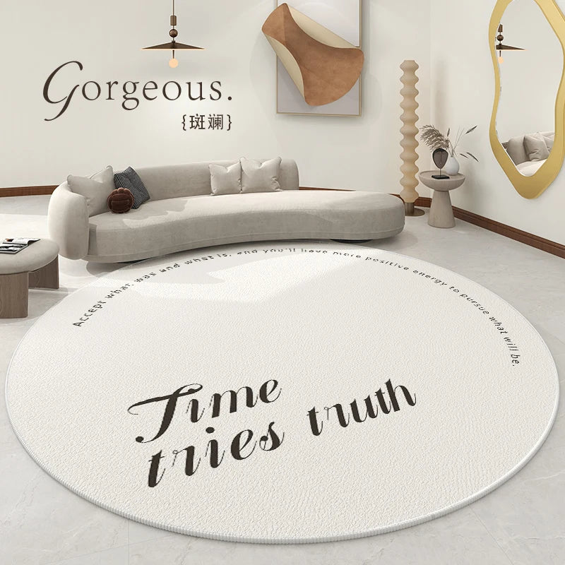 Splash ink living room decoration Round carpet large area lounge anti-slip mat luxury Nordic rugs for bedroom washable study rug