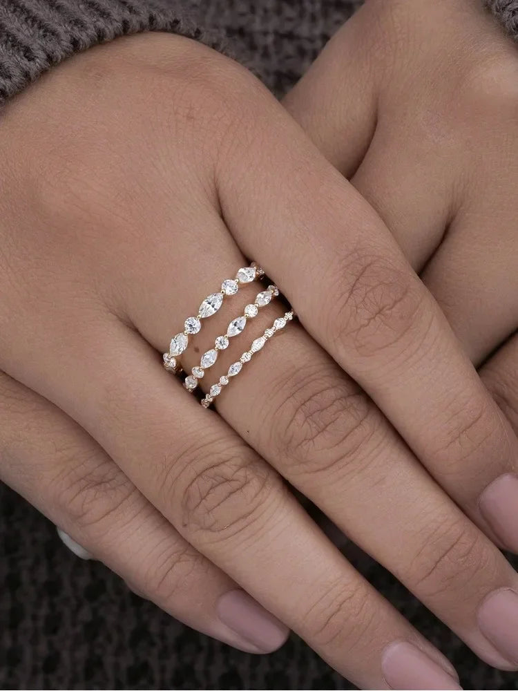 925 Sterling Silver Simplicity Classic Zircon Bead Ring For Women Engagement Wedding Luxury Fashion High Quality Fine Jewelry