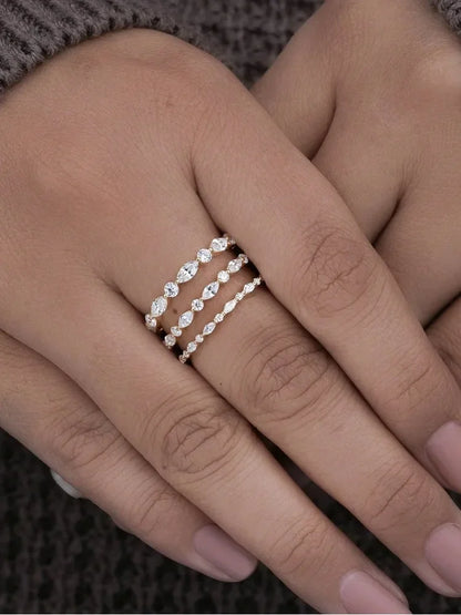 925 Sterling Silver Simplicity Classic Zircon Bead Ring For Women Engagement Wedding Luxury Fashion High Quality Fine Jewelry