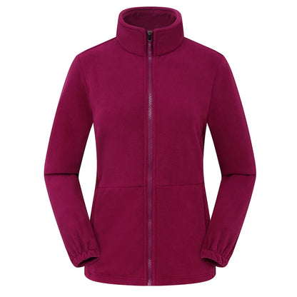 Winter Women's Wool Jacket Stand Collar Warm Breathable Cold Resistant Casual Comfortable Outdoor Travel Hiking Clothing