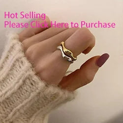 VENTFILLE 925 Sterling Silver Geometric Multilayer Round Bead Ring Female Fashion Punk Temperament Prevent Allergy Charm Jewelry