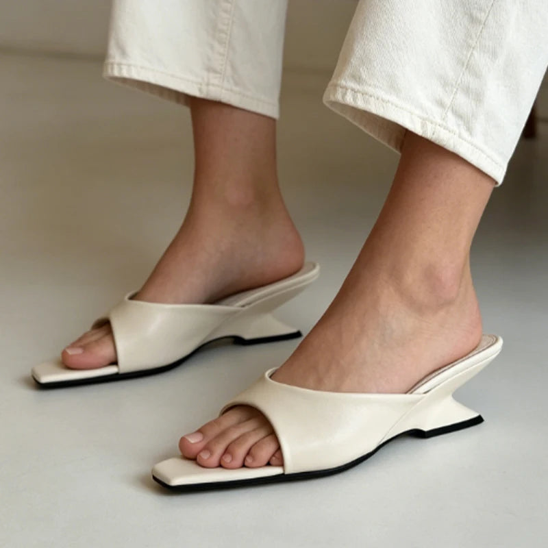 Elegant Women's Slippers Heeled Designer Shoes Woman Sandals Luxury Party Flip Flops Fashion Dress Walking Mujer De Sandalias