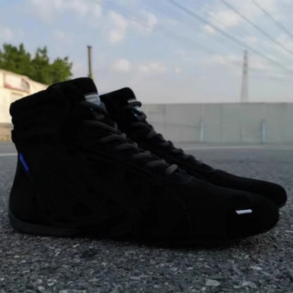 Suede Leather Racing Shoes Driving Cycling Karting Motorcycle Sneakers Riding Casual Sports Men's and Women's Boots