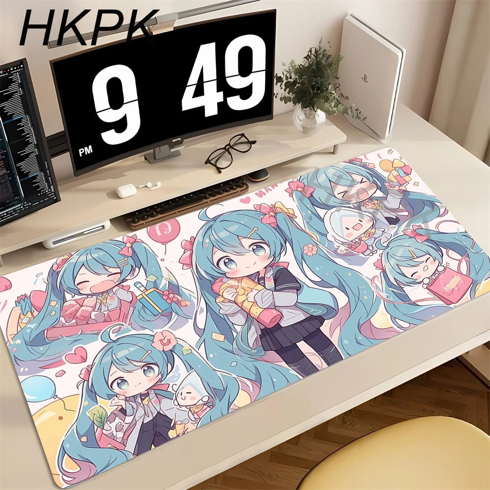 Anime Mouse Pad Gamer Keyboard Pad Desk H-hatsune Miku Mouse Mat Carpet Rubber Tapis Souris Gaming Notbook Exquisite PC Mousepad