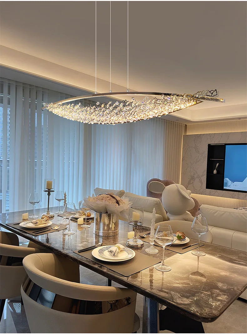 Luxury Crystal Chandeliers Pendant Light Led Chandelier Ceiling Lights Home Decor Items Dining Table Light Ceiling Hanging Lamp