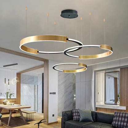 Modern rings long Pendant lights led Chandeliers for living room 2023 indoor lighting Ceiling lamp interior lighting Chandeliers
