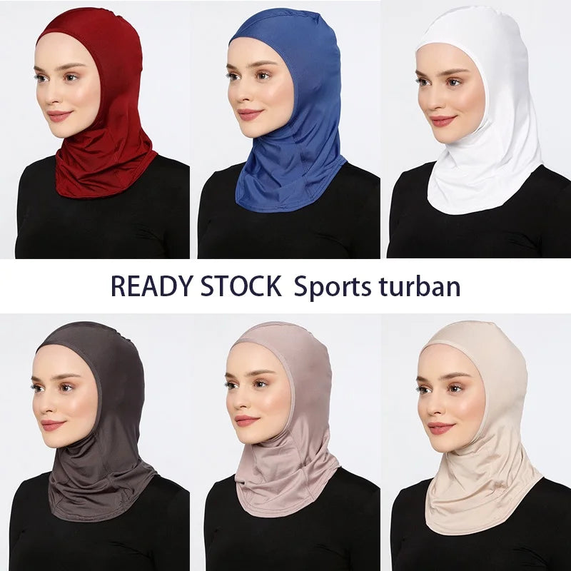 Islamic Modal SPORT Silk Hijab Abaya Hijabs For Woman Abayas Women Jersey Turbans Satin Head Scarf Muslim Instant Head Wrap