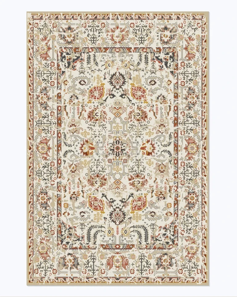 American Retro Style Rugs for Bedroom Large Area Living Room Decoration Anti-slip Carpet Washable Lounge Floor Mat Home Soft Rug