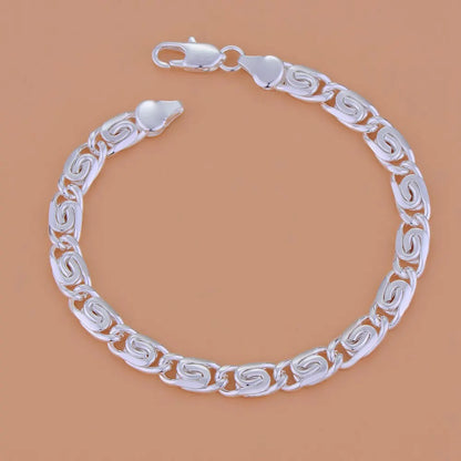 925 Sterling Silver Bracelet Heart High Quality Romance Chain For Woman Men Fashion Engagement Party Wedding Jewelry Gift