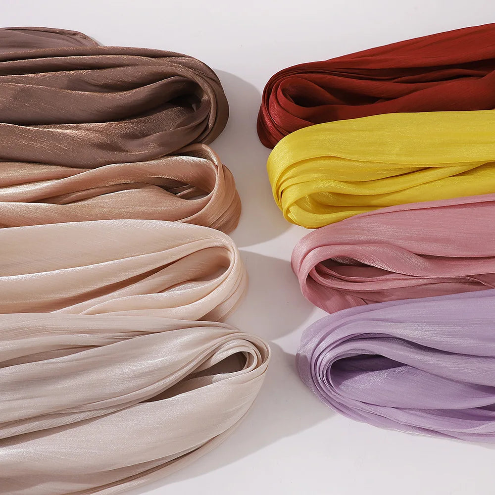 Premium Chiffon Hijabs For Woman Soft Long Turban Veil Scarves Muslim Hijab Shawls Islam Women Head Wraps Accessoires Ramadan