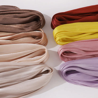 Premium Chiffon Hijabs For Woman Soft Long Turban Veil Scarves Muslim Hijab Shawls Islam Women Head Wraps Accessoires Ramadan