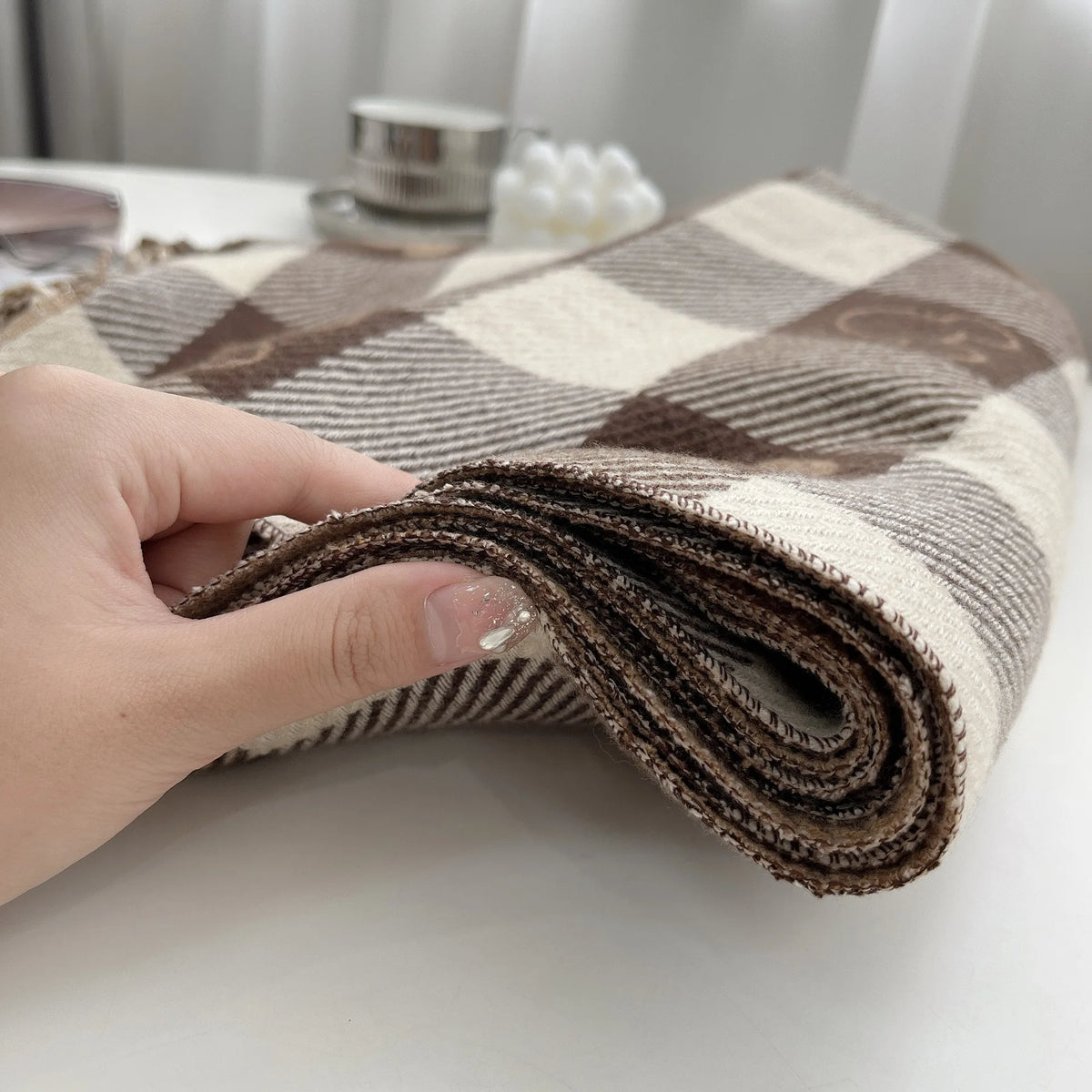 2025 Luxury Winter Cashmere Scarf Women New Design Warm Pashmina Long Tassel Scarves Female Print Shawl Thick Foulard Bufanda