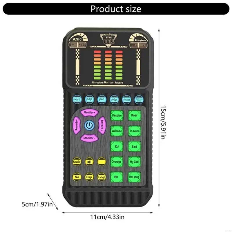 A34M-Sound Card Set With Headphones And Converters- Professional Voice Changer For Live Streaming Studio Recording