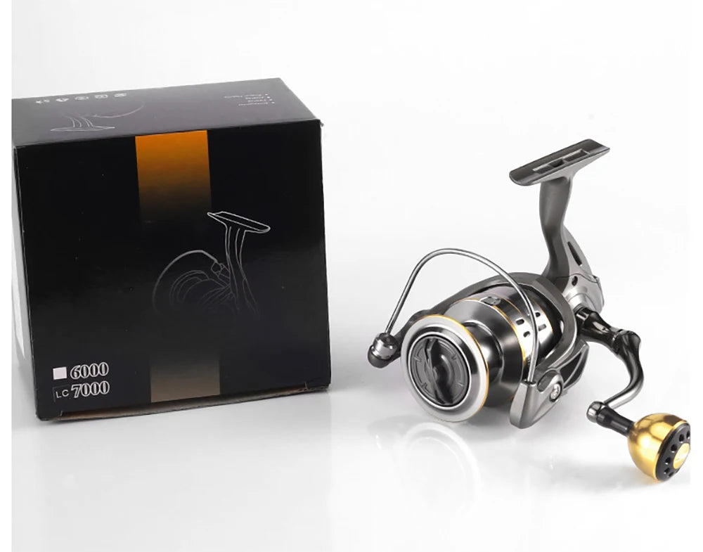 New Fishing Reel, Max Drag 30KG Right/left Inter-Changeable Handle Spinning Reel Gear 5.2:1 Ratio No-gap High Speed Fishing Reel